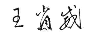 駱恆光王肖威草書個性簽名怎么寫