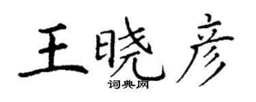 丁謙王曉彥楷書個性簽名怎么寫