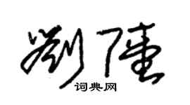 朱錫榮劉陸草書個性簽名怎么寫