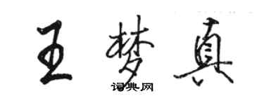 駱恆光王夢真行書個性簽名怎么寫