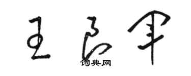 駱恆光王良軍草書個性簽名怎么寫