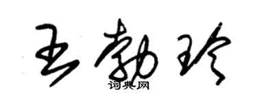 朱錫榮王勃玲草書個性簽名怎么寫