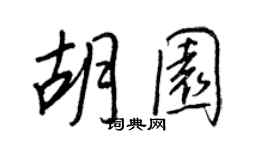 王正良胡園行書個性簽名怎么寫