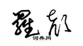 朱錫榮羅顏草書個性簽名怎么寫