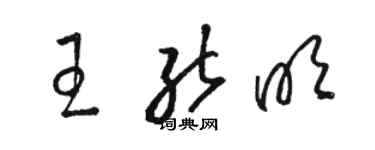 駱恆光王能明草書個性簽名怎么寫