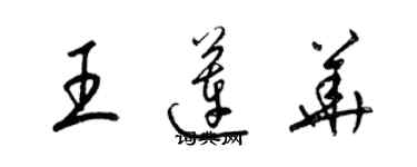 梁錦英王蓮華草書個性簽名怎么寫