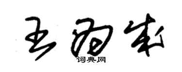 朱錫榮王為成草書個性簽名怎么寫