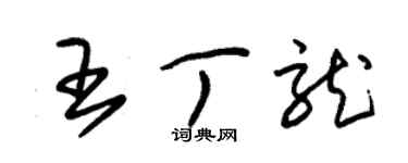 朱錫榮王丁龍草書個性簽名怎么寫