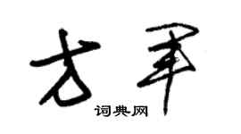 朱錫榮方軍草書個性簽名怎么寫