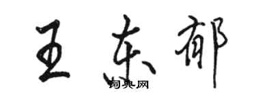 駱恆光王東郁行書個性簽名怎么寫