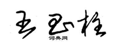 朱錫榮王昌柱草書個性簽名怎么寫