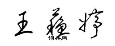 梁錦英王蘇婷草書個性簽名怎么寫