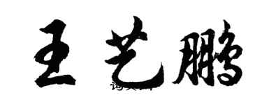 胡問遂王藝鵬行書個性簽名怎么寫