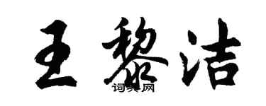 胡問遂王黎潔行書個性簽名怎么寫