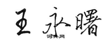駱恆光王永曙行書個性簽名怎么寫