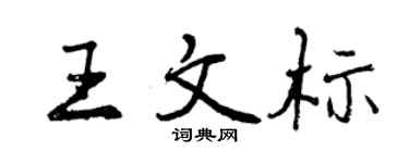 曾慶福王文標行書個性簽名怎么寫