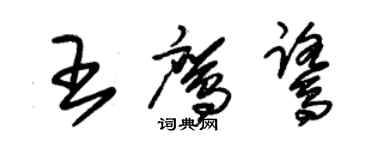 朱錫榮王鷹鷺草書個性簽名怎么寫