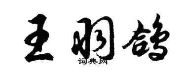 胡問遂王羽鴿行書個性簽名怎么寫