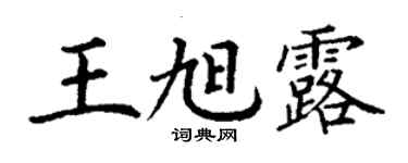 丁謙王旭露楷書個性簽名怎么寫