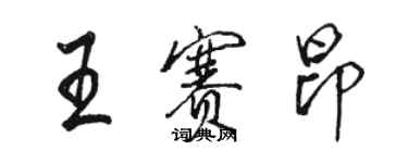 駱恆光王賽昂行書個性簽名怎么寫