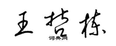 梁錦英王哲棟草書個性簽名怎么寫