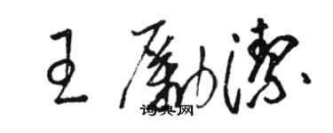 駱恆光王勵潔草書個性簽名怎么寫