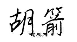 王正良胡箭行書個性簽名怎么寫
