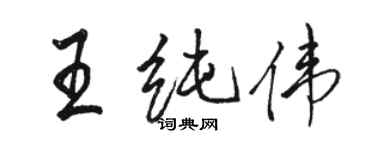 駱恆光王純偉行書個性簽名怎么寫