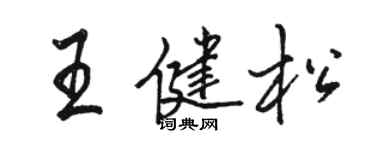 駱恆光王健松行書個性簽名怎么寫