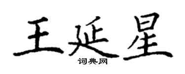 丁謙王延星楷書個性簽名怎么寫