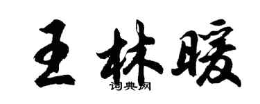 胡問遂王林暖行書個性簽名怎么寫