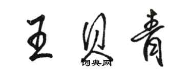 駱恆光王貝青行書個性簽名怎么寫