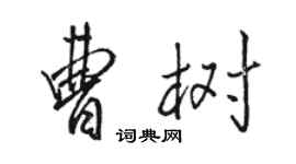 駱恆光曹樹行書個性簽名怎么寫