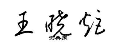 梁錦英王曉炬草書個性簽名怎么寫