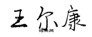 曾慶福王爾康行書個性簽名怎么寫