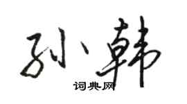 駱恆光孫韓行書個性簽名怎么寫