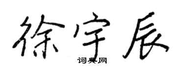 王正良徐宇辰行書個性簽名怎么寫