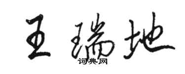 駱恆光王瑞地行書個性簽名怎么寫