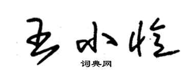 朱錫榮王小憶草書個性簽名怎么寫