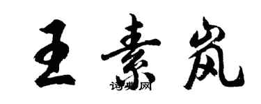 胡問遂王素嵐行書個性簽名怎么寫