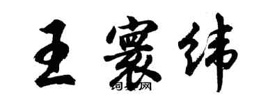 胡問遂王寰緯行書個性簽名怎么寫