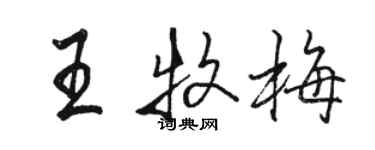 駱恆光王牧梅行書個性簽名怎么寫