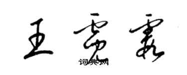 梁錦英王霓霞草書個性簽名怎么寫