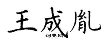 丁謙王成胤楷書個性簽名怎么寫