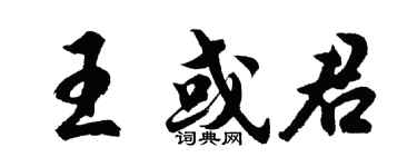 胡問遂王或君行書個性簽名怎么寫
