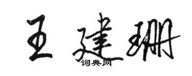 駱恆光王建珊行書個性簽名怎么寫