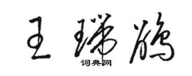 駱恆光王瑞鵑草書個性簽名怎么寫