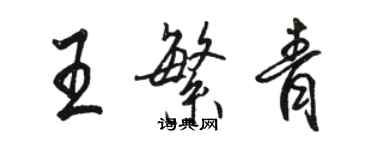 駱恆光王繁青行書個性簽名怎么寫