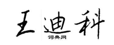 王正良王迪科行書個性簽名怎么寫