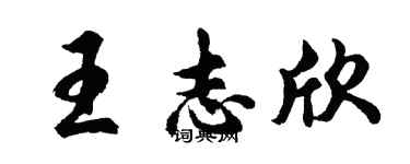 胡問遂王志欣行書個性簽名怎么寫